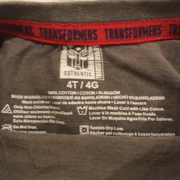 Transformers tshirt. Boys size 4 - Picture 4 of 5